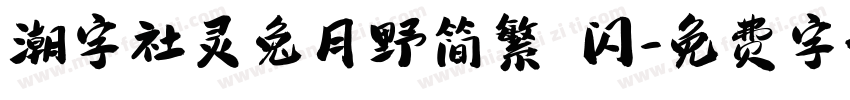 潮字社灵兔月野简繁 闪字体转换